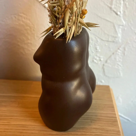 5” Matte Black Female Form Vase - Body Sculpture Modern Decor - Picture 8 of 8